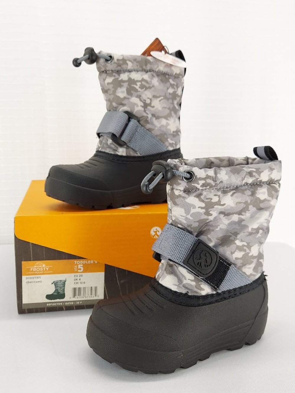 Northside Frosty Polar Thinsulate Insulated Winter Snow Boots - Gray Camo